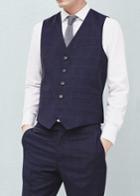 Mango Man Mango Man Check Wool-blend Suit Waistcoat