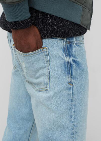 Mango Man Mango Man Straight-fit Vintage Wash Brett Jeans