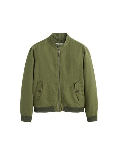 Mango Man Mango Man Zipper Linen Cotton Jacket