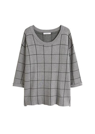 Violeta By Mango Violeta By Mango Checks Knitted Sweater