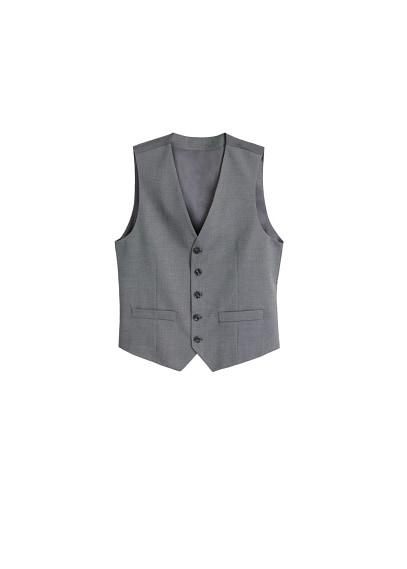 Mango Man Mango Man Slim-fit Micro Print Tailored Waistcoat