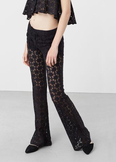 Mango Mango Crop Lace Top