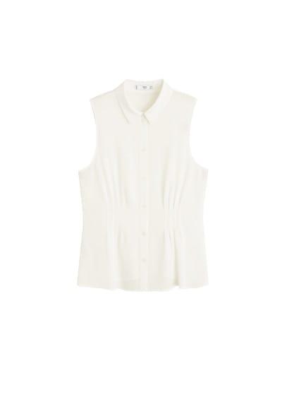 Mango Mango Shirt Collar Top