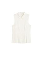 Mango Mango Shirt Collar Top