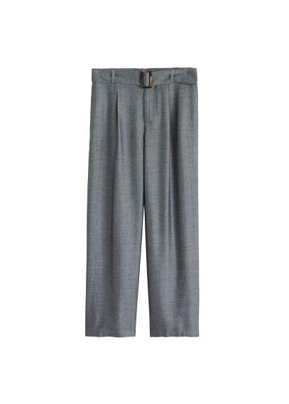 Mango Mango Belt Herringbone Trousers