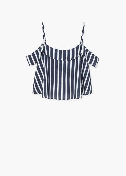 Mango Mango Print Off-shoulder Top