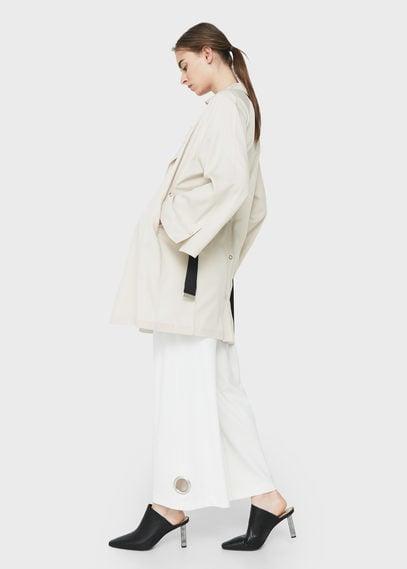Mango Mango Belt Flowy Trench