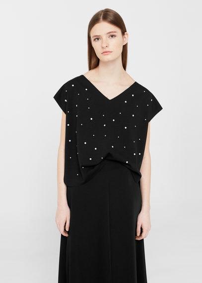 Mango Mango Pearls T Shirt