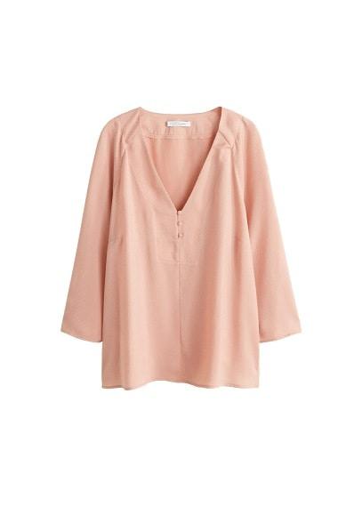 Violeta By Mango Violeta By Mango Micro Dots Satin Blouse