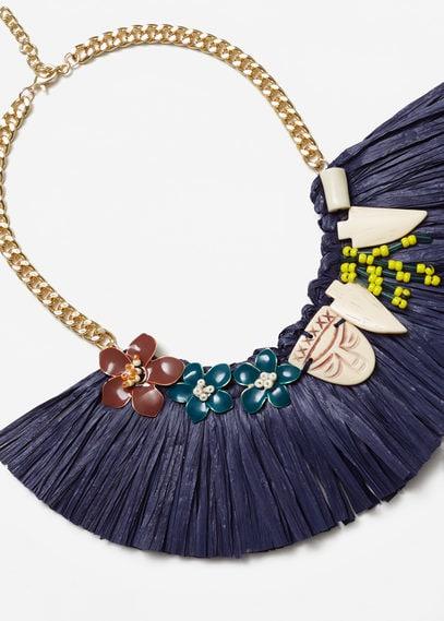 Mango Mango Fringed Appliqu Necklace