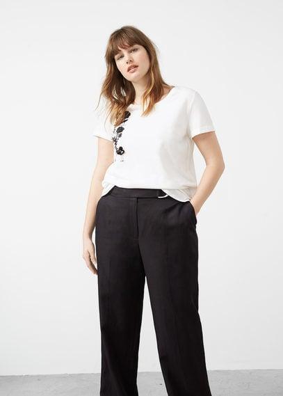 Violeta By Mango Violeta By Mango Beaded Embroidery T-shirt