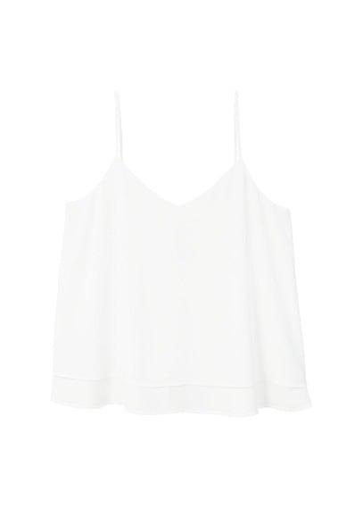 Mango Mango Contrast Spaghetti Strap Top