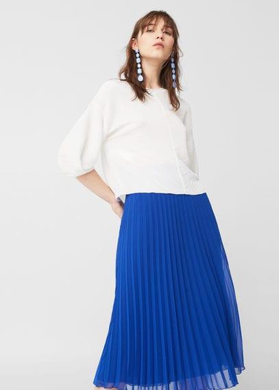 Mango Mango Pleated T Shirt