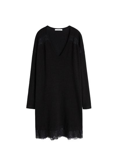 Violeta By Mango Violeta By Mango Lace Panel Dress