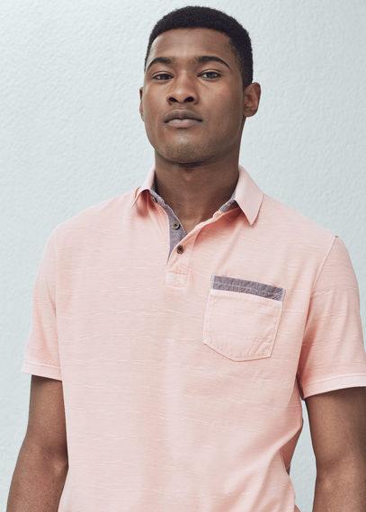 Mango Man Mango Man Slim-fit Contrast Appliqu Polo Shirt