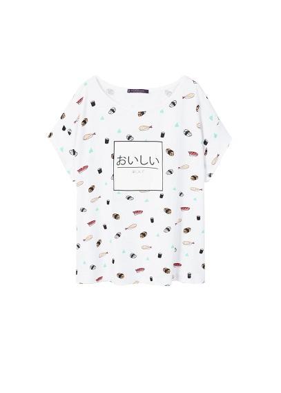 Violeta By Mango Violeta By Mango Sushi Printed T-shirt