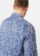 Mango Man Mango Man Slim-fit Floral-print Linen Shirt