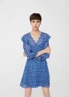 Mango Mango Check Wrap Dress