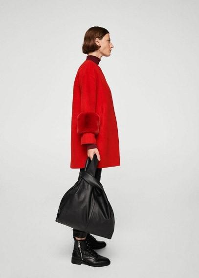 Mango Mango Faux-fur Appliqu Handmade Coat
