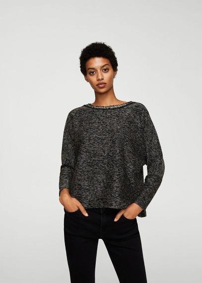 Mango Mango Detail Neck T-shirt