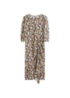 Mango Mango Ruched Detail Flower Dress