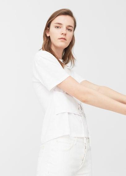 Mango Mango T Shirt With Corset