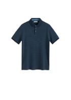 Mango Man Mango Man Stripe Textured Cotton Polo Shirt