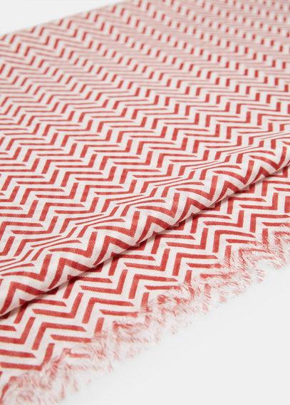 Mango Man Geometric Print Scarf