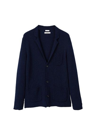 Mango Man Mango Man Striped Cotton Cardigan