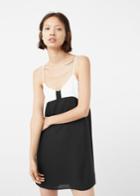 Mango Mango Monochrome Contrast-bodice Dress