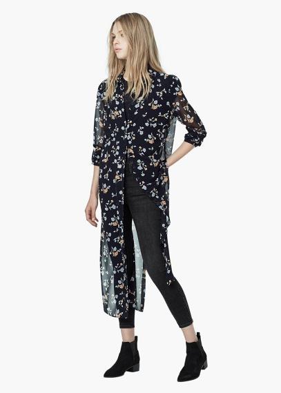 Mango Mango Floral Print Shirt