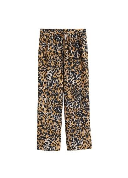 Mango Mango Leopard Flare Trousers