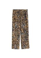Mango Mango Leopard Flare Trousers