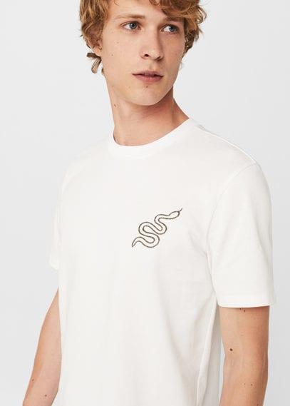 Mango Man Mango Man Embroidered Cotton Shirt