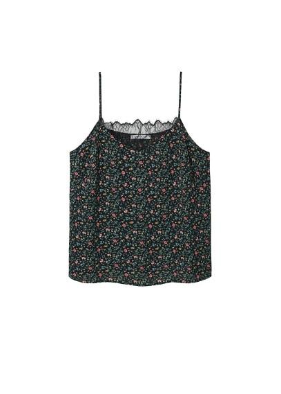 Violeta By Mango Violeta By Mango Flowered Lace Top