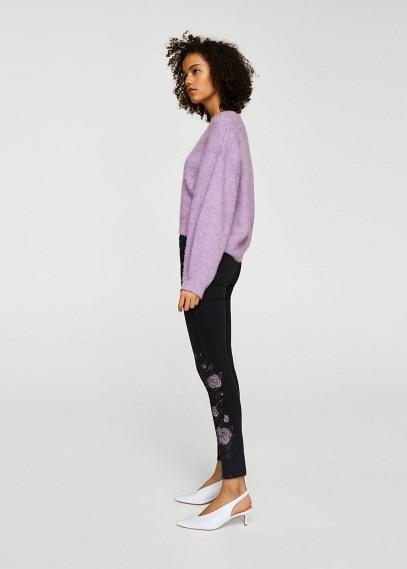 Mango Mango Floral Embroidery Jeans