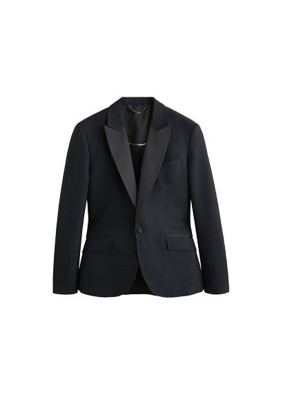 Mango Man Mango Man Contrast Lapels Slim-fit Tailored Blazer