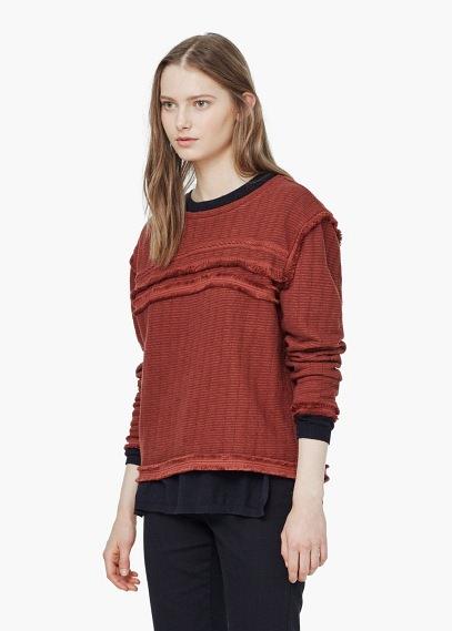 Mango Mango Fringed Cotton-blend Sweatshirt