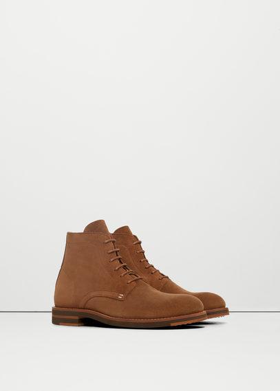 Mango Man Mango Man Lace-up Suede Boots