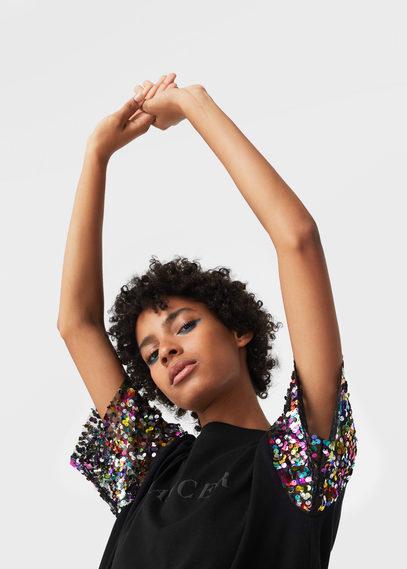 Mango Mango Sequin T Shirt