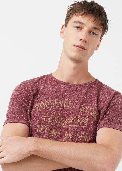 Mango Man Mango Man Message Flecked T Shirt