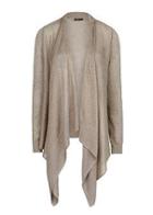Mango Metallic Detail Waterfall Cardigan