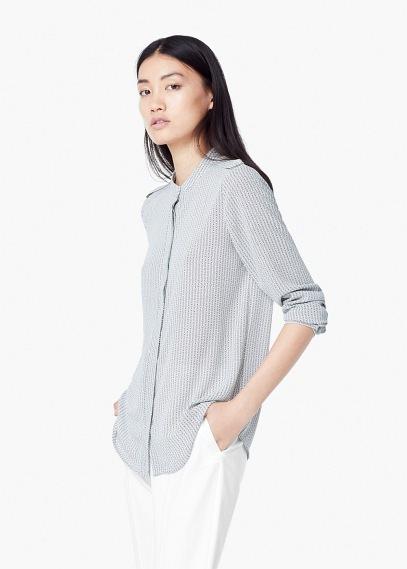 Mango Mango Printed Flowy Shirt