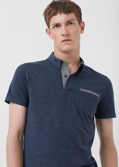 Mango Man Mango Man Chest-pocket Cotton Pocket Polo Shirt