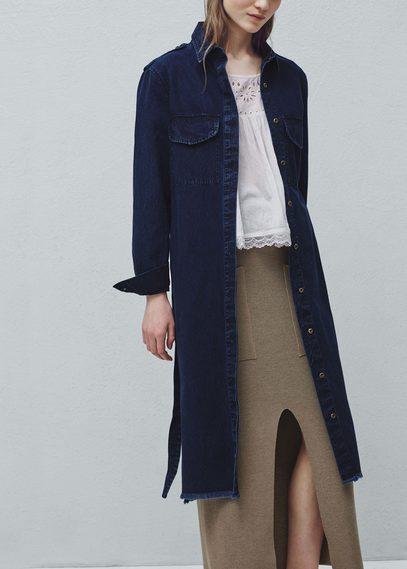 Mango Mango Soft Denim Trench
