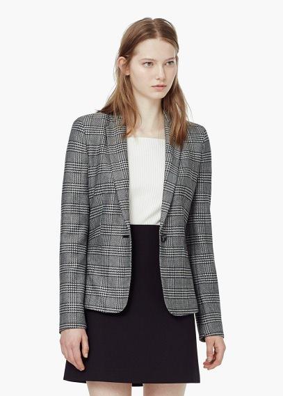 Mango Mango Check Suit Blazer