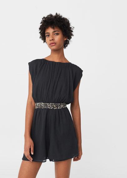 Mango Mango Sequined Waist Jumpsuit