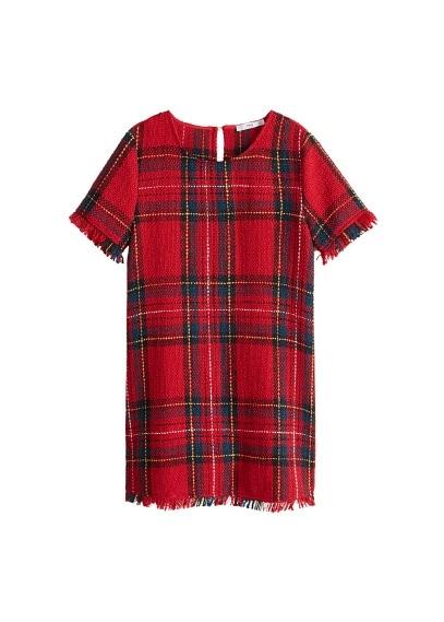 Mango Mango Plaid Tweed Dress