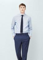 Mango Man Mango Man Slim-fit Tailored Fine-stripe Shirt