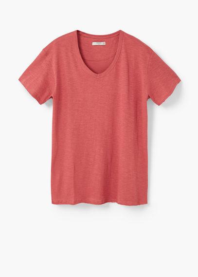 Mango Man Mango Man Slub Cotton T Shirt
